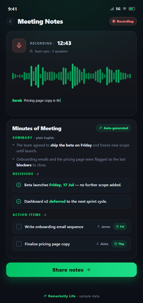 Meeting Notes