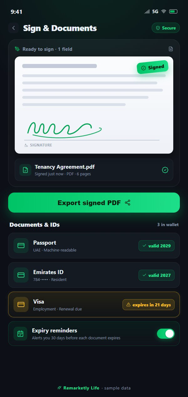 Sign & Documents